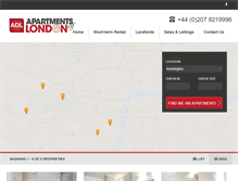 Tablet Screenshot of apartmentsoflondon.co.uk